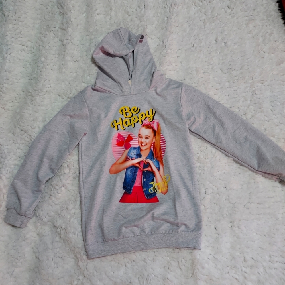 Jojo Siwa grey hooded long sleeve tshirt, 7/8